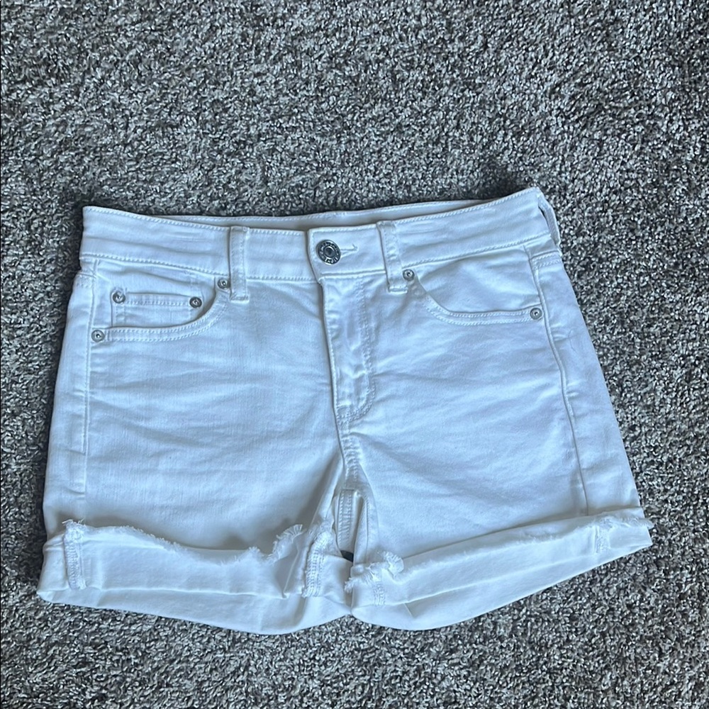 American Eagle White Denim Shorts